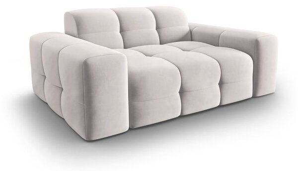Jasnoszara aksamitna sofa 156 cm Kendal – Micadoni Home