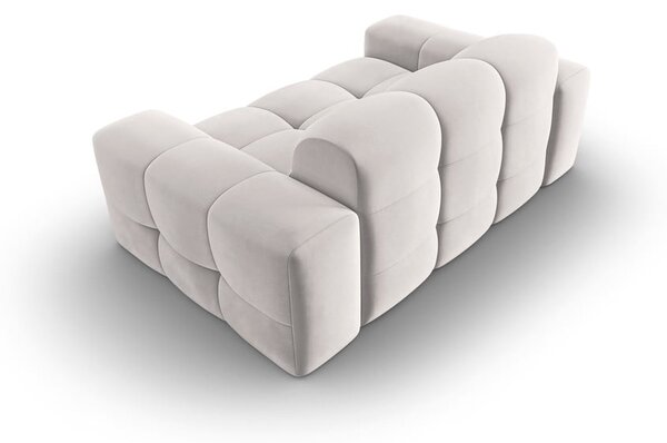 Jasnoszara aksamitna sofa 156 cm Kendal – Micadoni Home