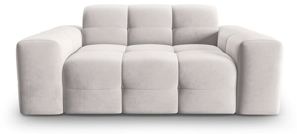 Jasnoszara aksamitna sofa 156 cm Kendal – Micadoni Home