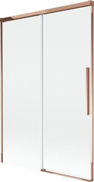 Mexen Rox parawan nawannowy 2-skrzydłowy rozsuwany 120 x 150 cm, transparent, różowe złoto - 8C9-120-001-60-00