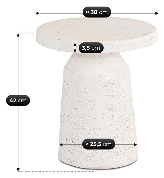 Stolik Kawowy DESS 38 cm Krem/Beż Nowoczesny