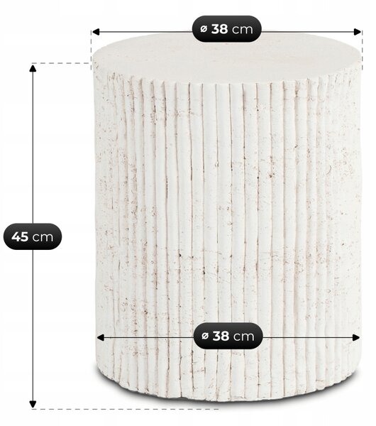 Stolik Kawowy TIALL 38 cm Krem/Beż Nowoczesny