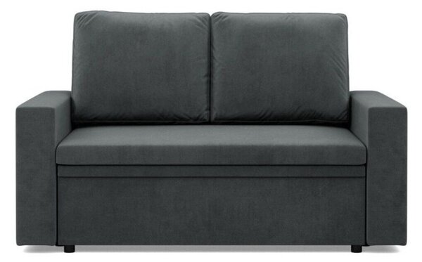 Sofa dwuosobowa, BLOM, velvet, 148x87x90 cm, ciemny szary | TYLETEGOTU
