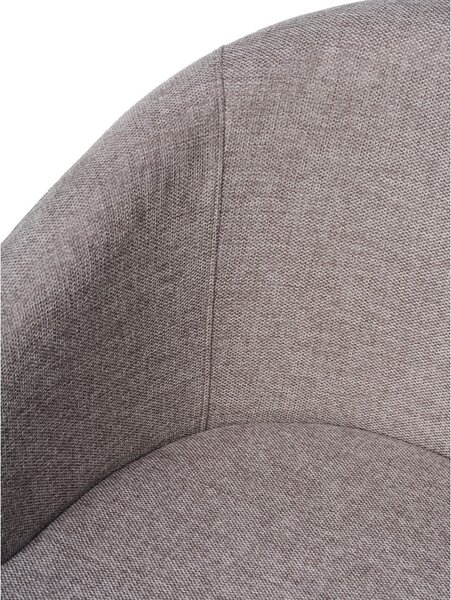 Jasnoszary tapicerowany fotel jadalniany z podłokietnikami Easton – Unique Furniture