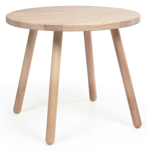 Stół dziecięcy z drewna kauczukowego Kave Home Dilcia, ø 55 cm