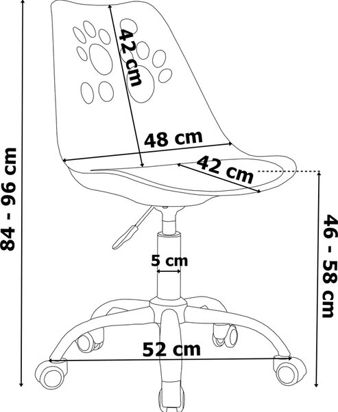 Niebieski dziecięcy fotel obrotowy A2-Z05