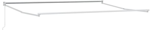 Ręczna markiza chowana Biały 4 x 2 m Aluminium