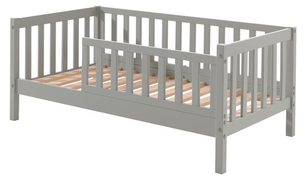 Szare łóżko dziecięce Vipack Junior, 70x140 cm
