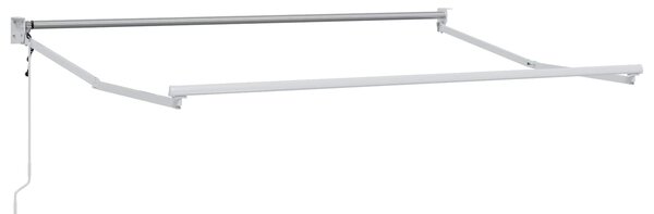 Elektryczna rama markizy składanej Biały 2,5 x 2 m Aluminium