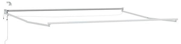Elektryczna rama markizy składanej Biały 4 x 2 m Aluminium