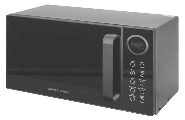 Kuchenka mikrofalowa GÖTZE & JENSEN MO801K 900W średnica 28.6 cm pojemność 23L QuickStart System Opti-Wave Czarny