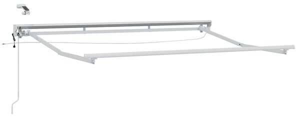 Rama markizy elektrycznej z LEDami Biały 2,5 x 2 m Aluminium