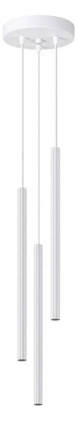 Biała potrójna ryflowana lampa wisząca sople - 7X A613 T1-S23