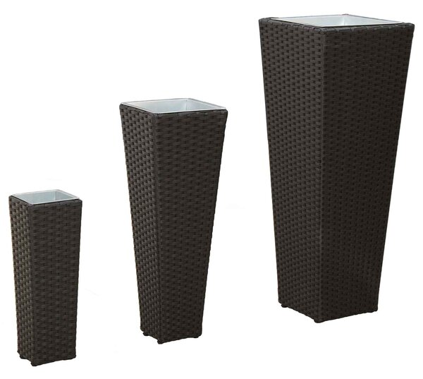 Zestaw na świeżym powietrzu 3 pcs Czarny Metal