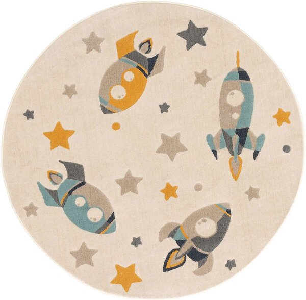 Okrągły dywan dziecięcy w rakiety Apollo
