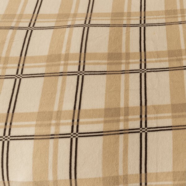 Pościel z mikropluszu PLAID kremowa Rozmiar pościeli: 2 szt 70 x 90 cm | 200 x 220 cm