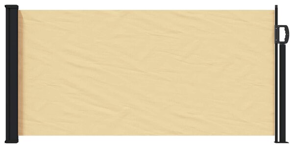 Rozkładany boczny markiz piaskowy 300 x 100 cm Poliester