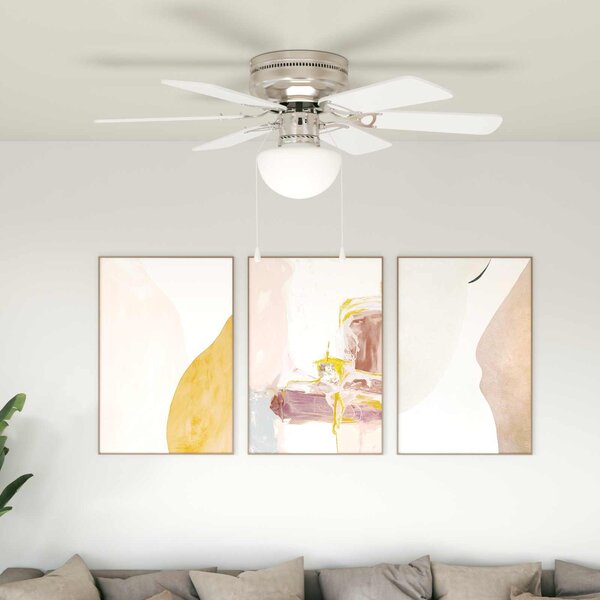 Wentylator sufitowy z lampą Ø 82 cm Biały