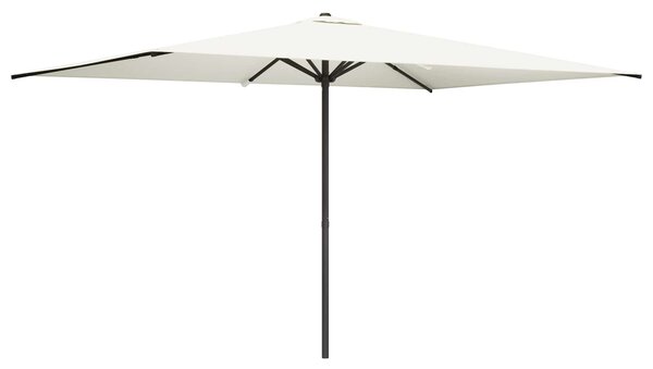 Parasolka ogrodowa 200 x 300 cm Poliester Prostokątny kremowy