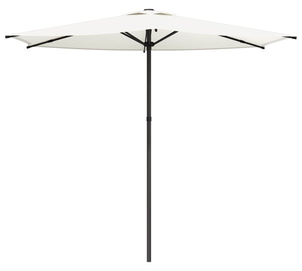 Parasolka ogrodowa 270 x 270 cm Poliester Prostokątny kremowy