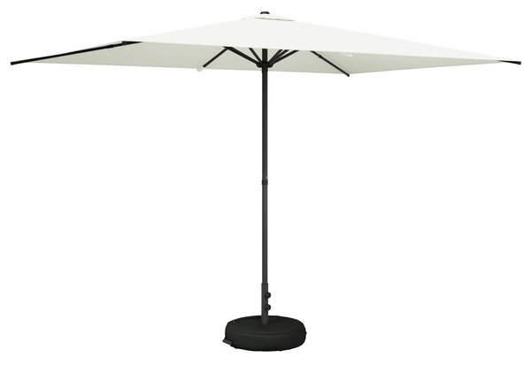 Parasol ogrodowy z podstawą 200 x 300 cm Poliester Prostokątny