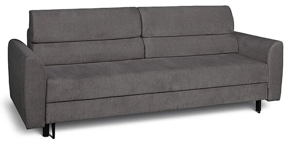 Grafitowa welurowa sofa z funkcją spania W8-H63