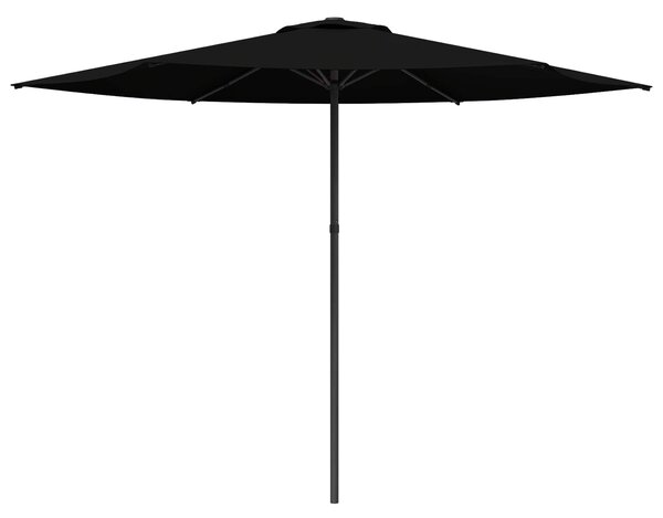 Parasolka ogrodowa 300 x 300 cm Poliester Prostokątny Czarny