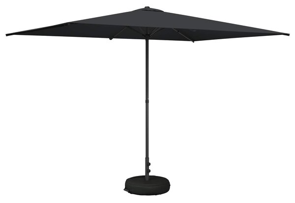 Parasol ogrodowy z podstawą 200 x 300 cm Poliester Prostokątny