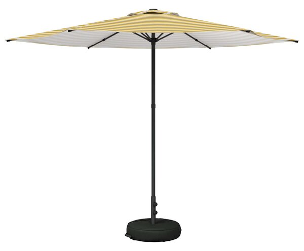 Parasol ogrodowy z podstawą 300 x 300 cm Poliester Prostokątny