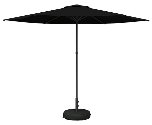 Parasol ogrodowy z podstawą 300 x 300 cm Poliester Prostokątny