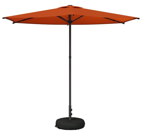 Parasol ogrodowy z podstawą 270 x 270 cm Poliester Prostokątny