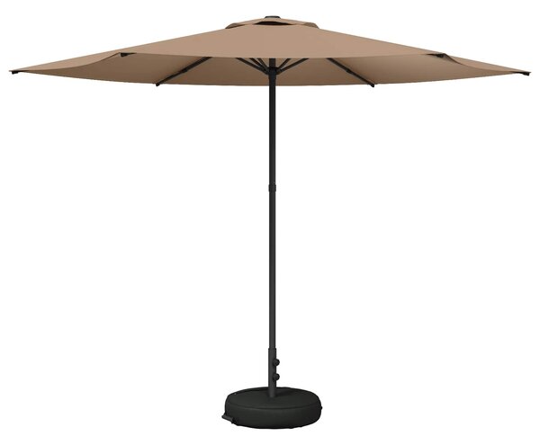 Parasol ogrodowy z podstawą 300 x 300 cm Poliester Prostokątny