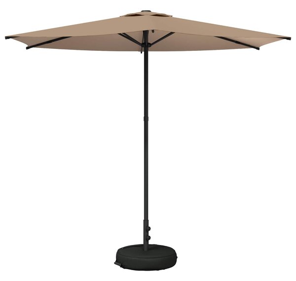 Parasol ogrodowy z podstawą 270 x 270 cm Poliester Prostokątny