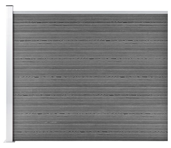 Panel ogrodzeniowy z WPC, 175x146 cm, szary