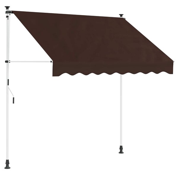 Ręczna markiza zwijana brązowy 100 cm