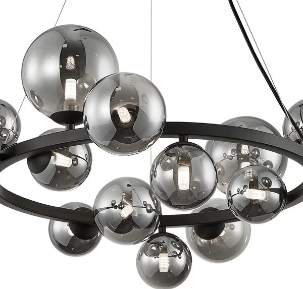 Wisząca lampa z 14 szklanymi kloszami R1-C82