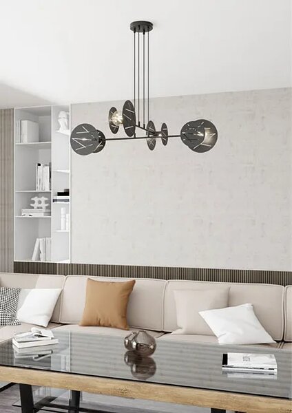 Czarna wisząca lampa w stylu industrialnym - 5X D152 L9-K79