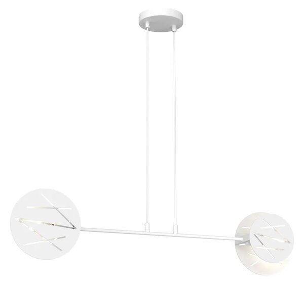 Biała metalowa lampa wisząca - D151 T9-A52