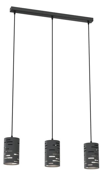 Czarna nowoczesna lampa wisząca z trzema kloszami - 13X D147 M6-L82