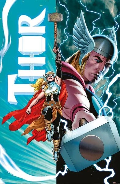 Plakat, Obraz Thor - Thor vs Female Thor, ( x 61 cm)