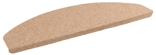 Samoprzylepne maty na schody 15 pcs Beżowy 80 x 28 x 3,5 cm