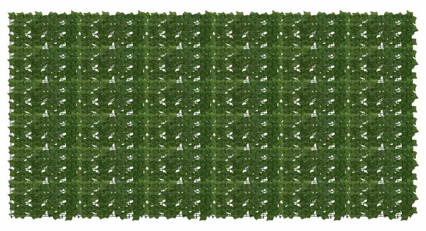 Parawan balkonowy z liśćmi 300 x 150 cm Polietylen i Tkanina