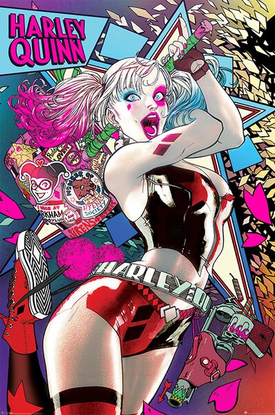 Plakat, Obraz Batman - Harley Quinn Neon, (61 x 91.5 cm)