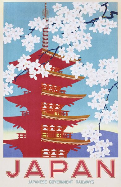 Plakat, Obraz Japan railways, (61 x 91.5 cm)