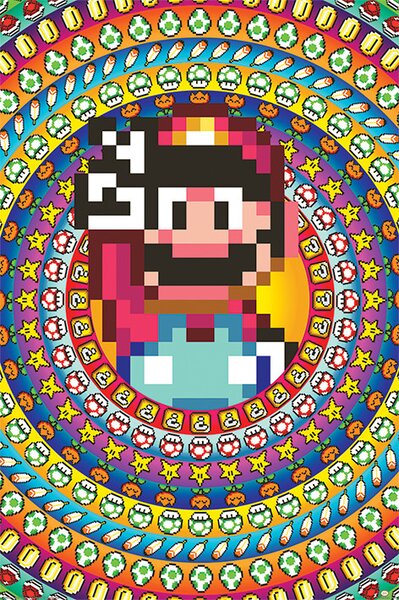 Plakat, Obraz Super Mario - Power Ups, (61 x 91.5 cm)
