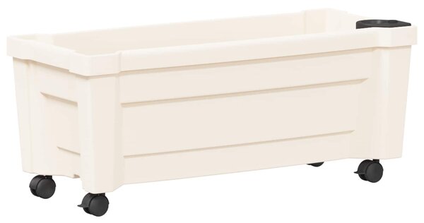 Donica Calypso z kółkami Biały 79 x 35 x 33 cm PP
