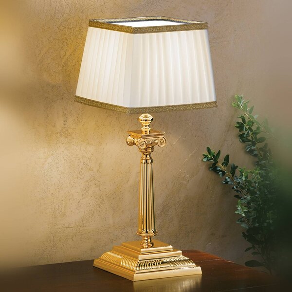 Masiero Lampa stołowa SARAFINE, biały / opal, salon / jadalnia, tkanina / materiał / jedwab