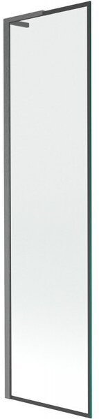 Mexen Next L parawan nawannowy 1-skrzydłowy 50 x 150 cm, czarna ramka, gun gray szczotkowany - 895-050-000-03-70-66