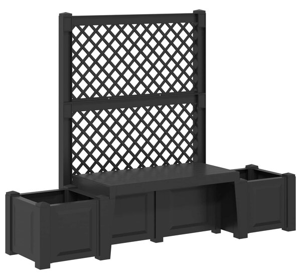 Ławka ogrodowa Kopenhaga antracytowy 173 x 49 x 135,5 cm PP