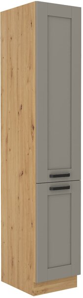Wysoka szafka kuchenna słupek LUNA 40 DK-210 2F Gliniasty Szary/Dąb Artisan